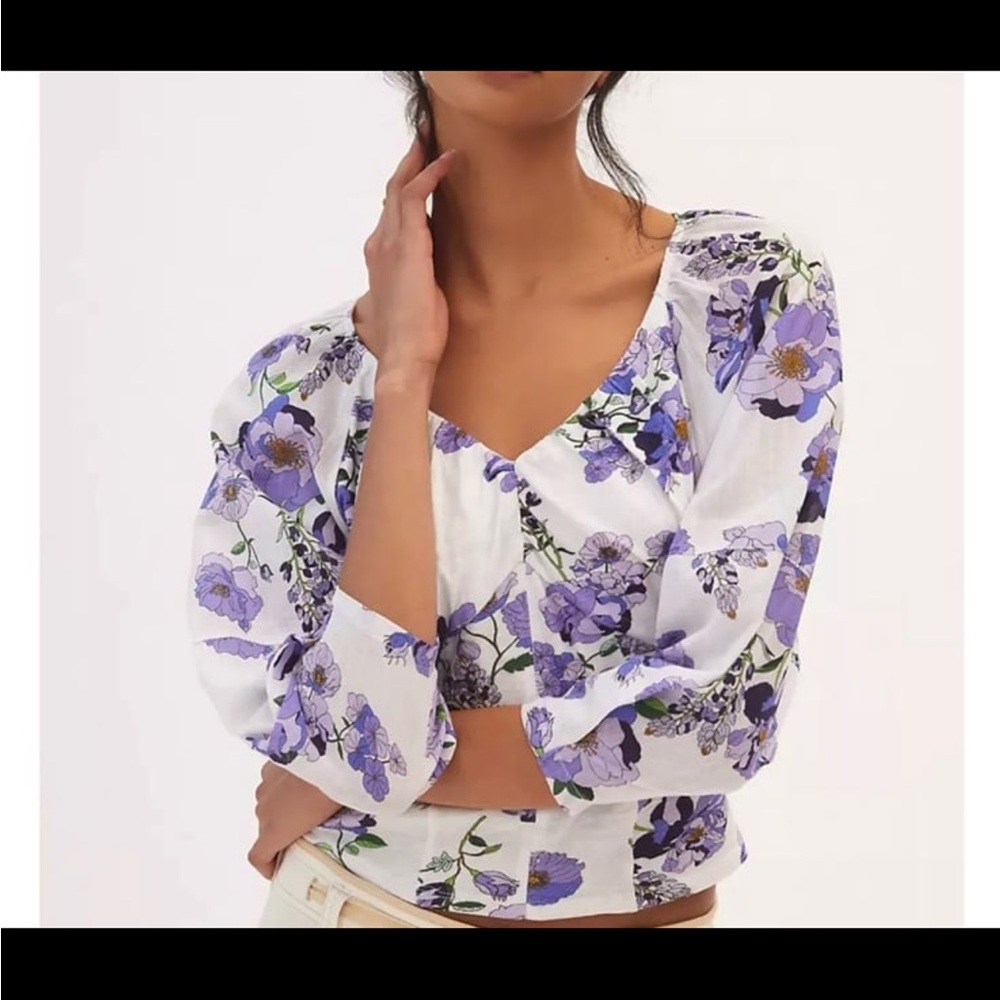 Anthropologie Ruched Knit Top